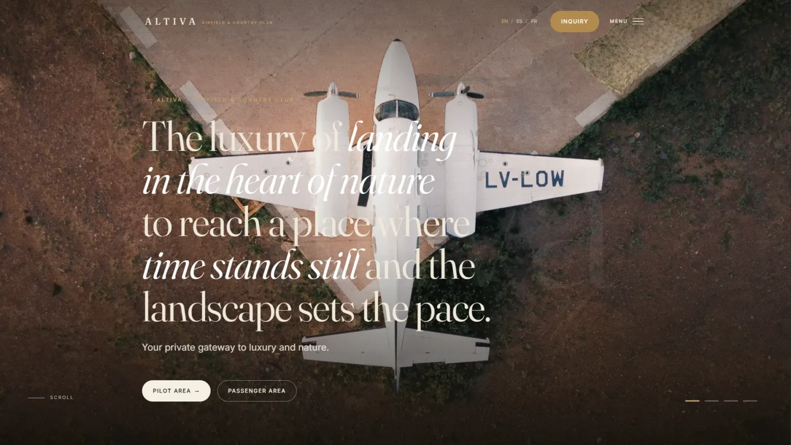 Aviation Retreat Website Design – Vionex