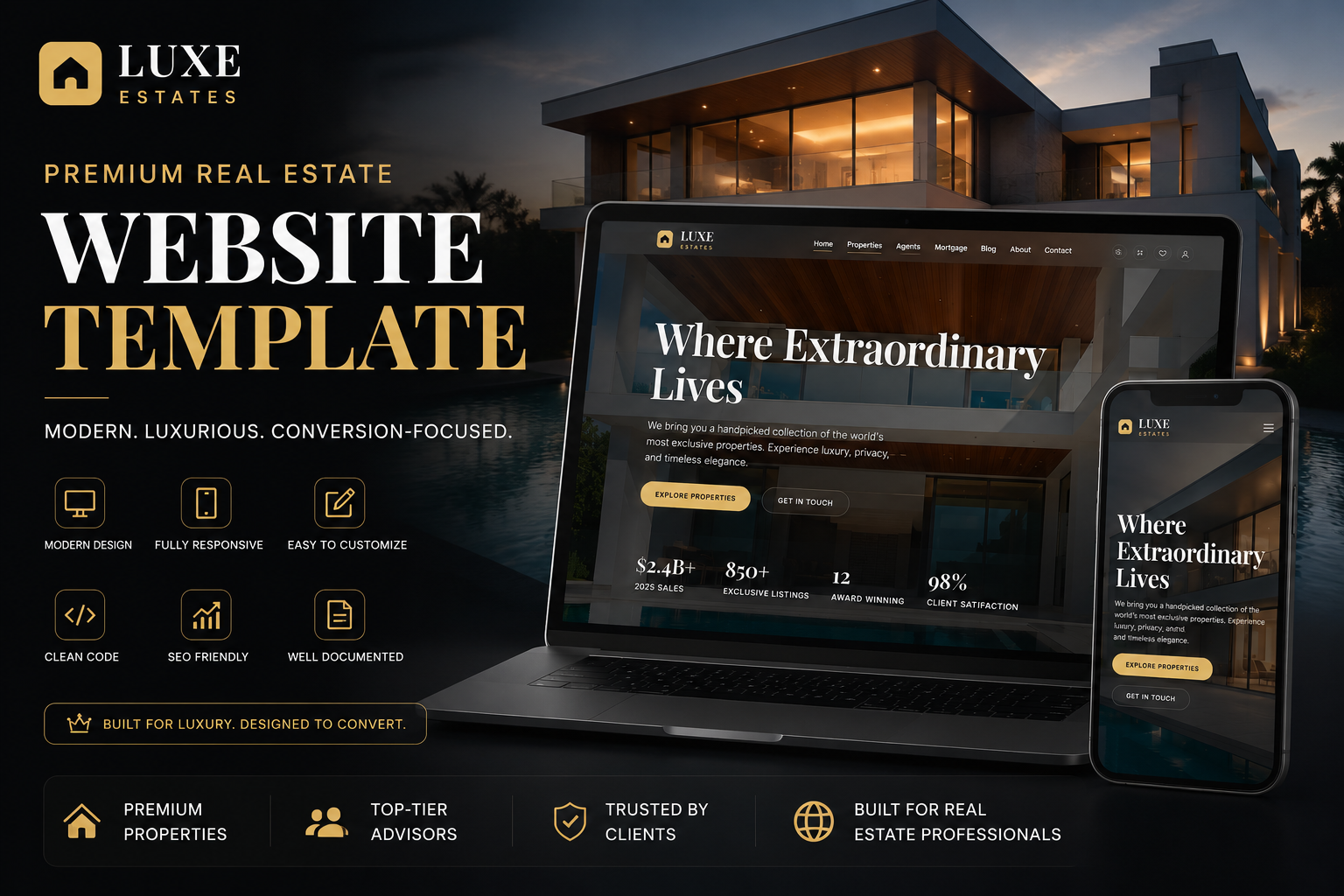 Luxury Real Estate Website Template