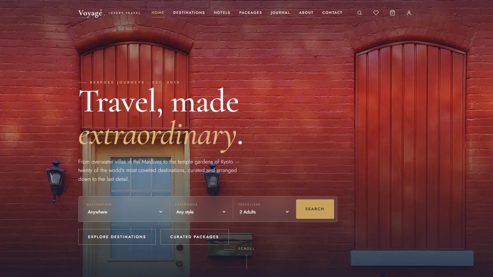 Luxury Travel Agency Website Design| Vionex