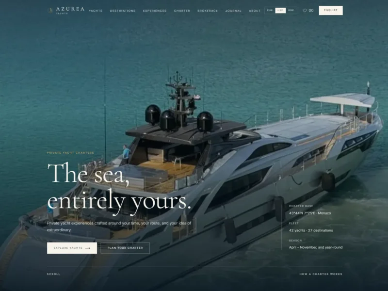 Luxury Yacht Charters & Coastal Travel Showcase