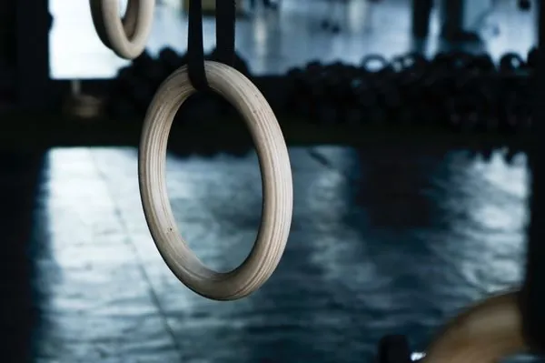 Wooden gym rings