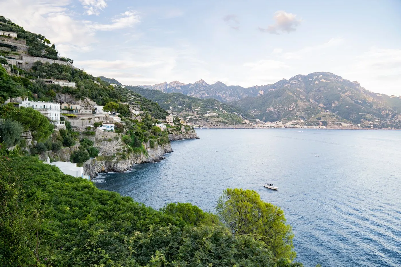 Ischia coastline in afternoon light