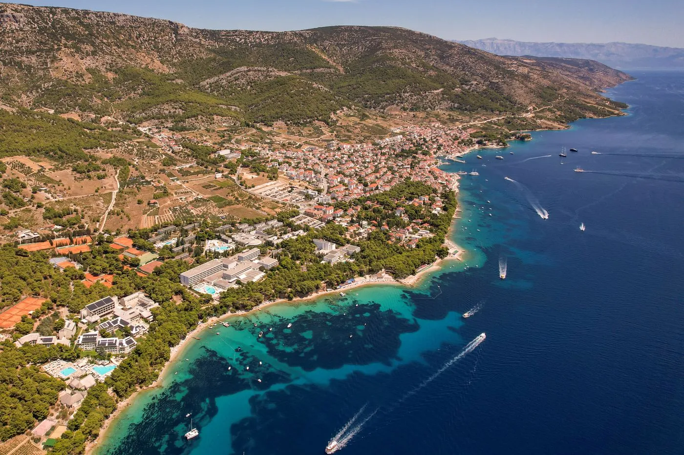 Boats off a Dalmatian island