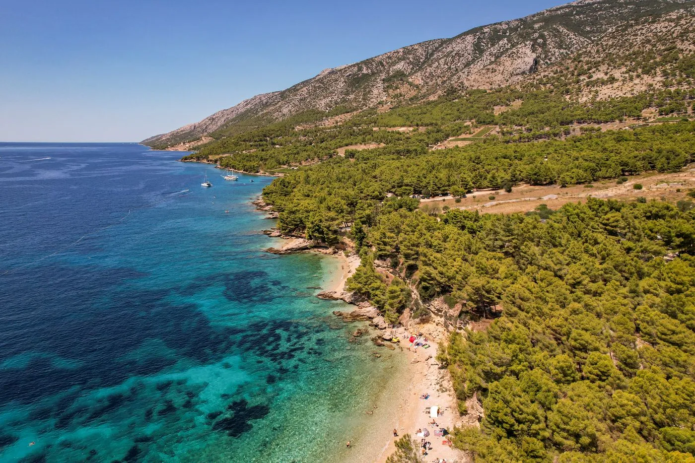 Turquoise bay from the air