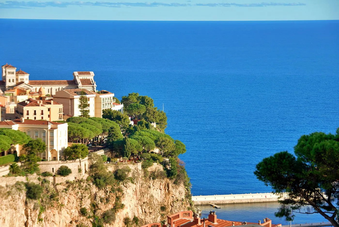 Aerial view of the Monaco coastline