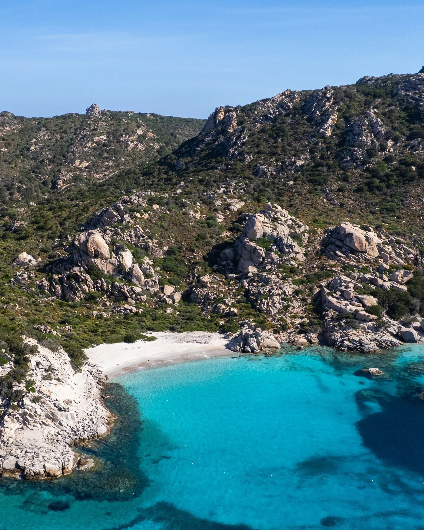Secluded Sardinian beach with turquoise water