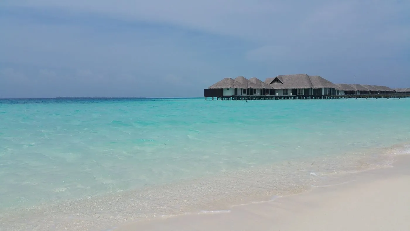 A tropical beach at midday