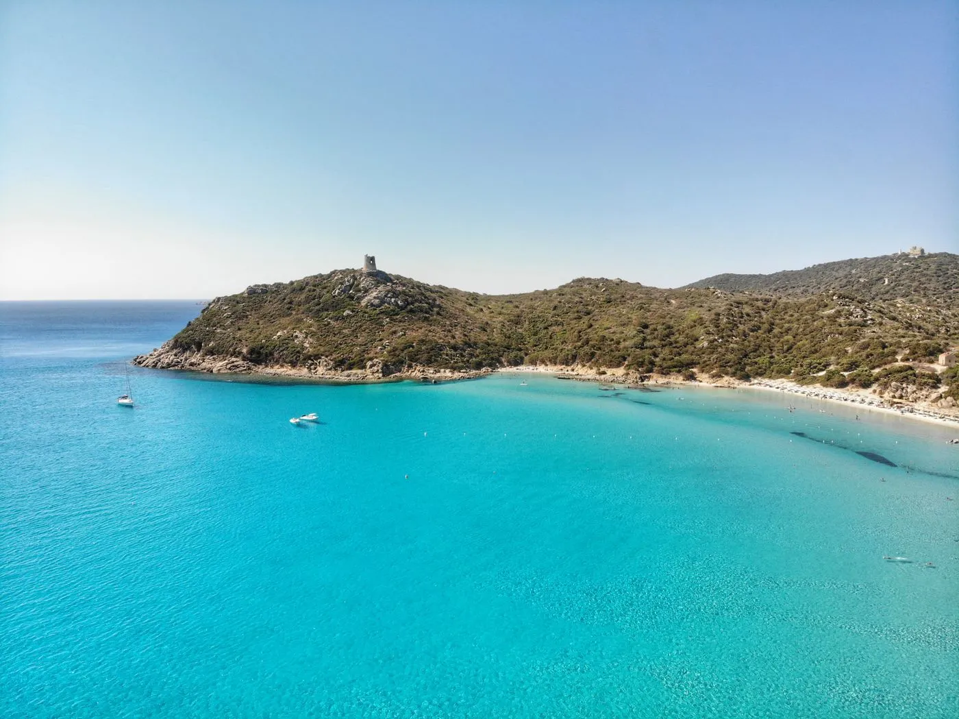 A watchtower above a Sardinian bay